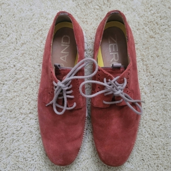 Cole Haan ZeroGrand Rust Orange Suede Lace Up Sneaker Oxfords 8.5M main image 8